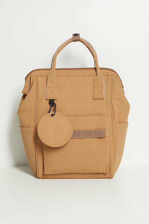 Multi-compartment diaper backpack - rust