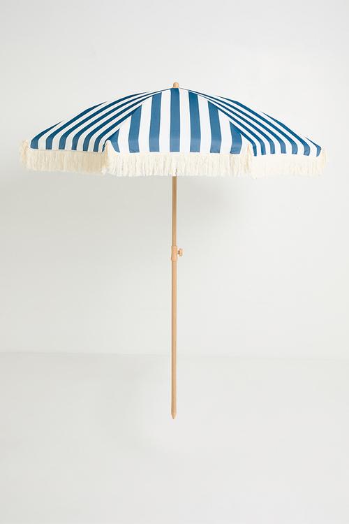 Coastline beach umbrella - Blue