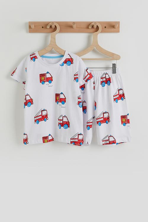Car aop set - white