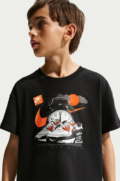 Kids Nike Sportswear Photo Rise Tee - Black