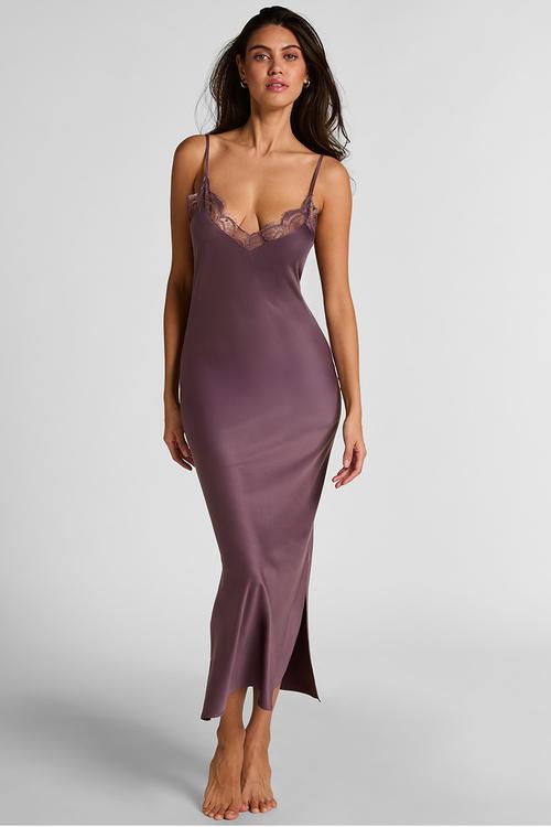Sd satin lace long nightie - ephemera