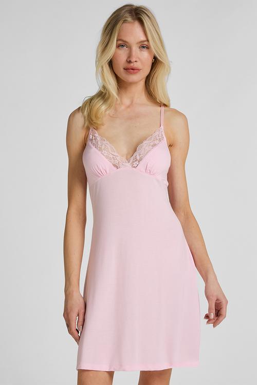 Sd jersey lace bow nightie - pink lady