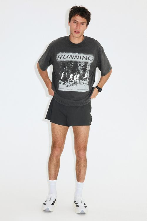 Boxy-style sports t-shirt with drymove? - dark grey