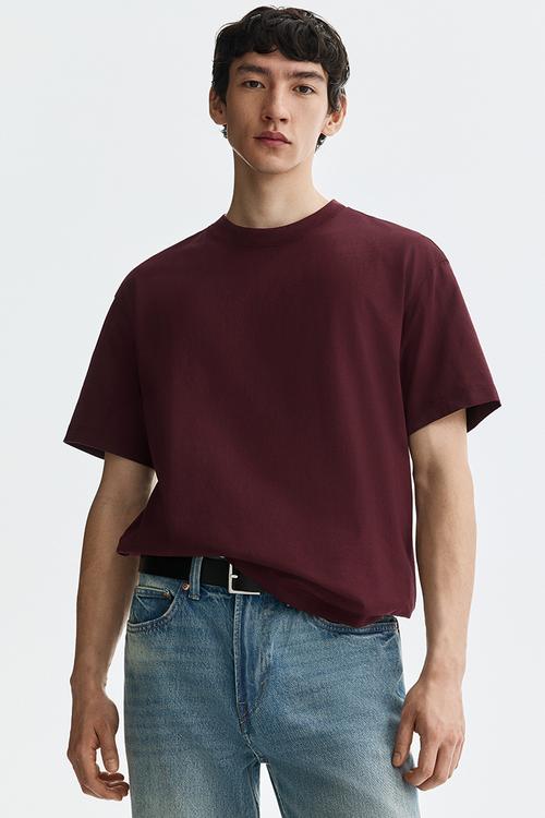 Relaxed fit t-shirt - burgundy