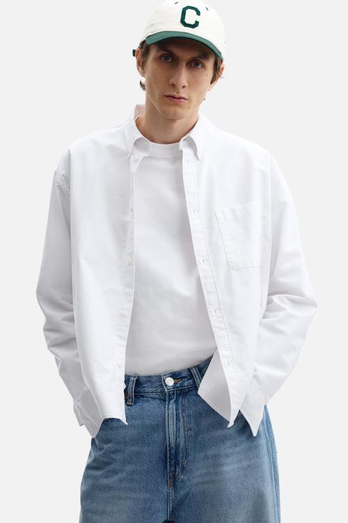 Relaxed fit oxford shirt - white