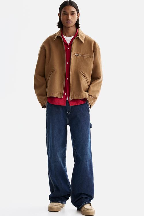 Collared jacket - dark beige
