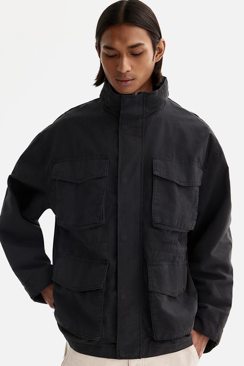Cargo jacket - black