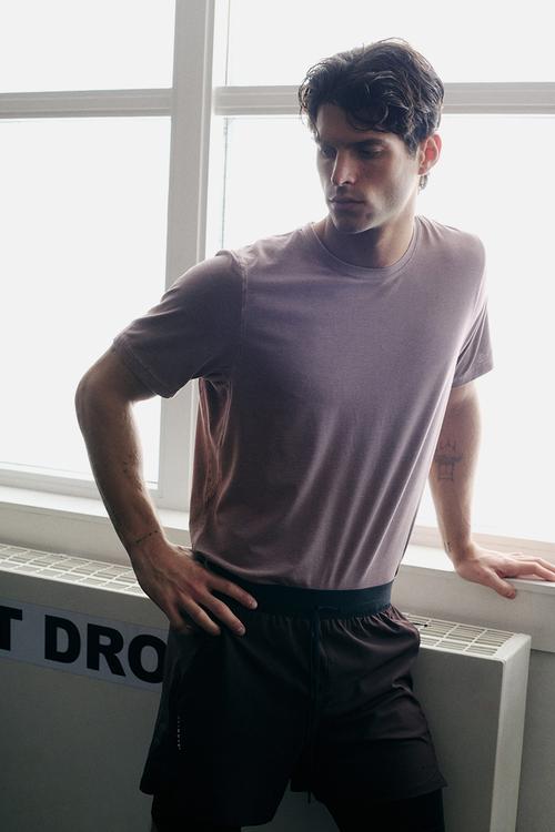 Running t-shirt with drymove. - dusty rose
