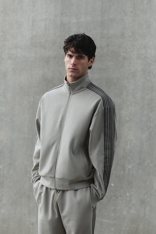 Regular fit track jacket with drymove - beige