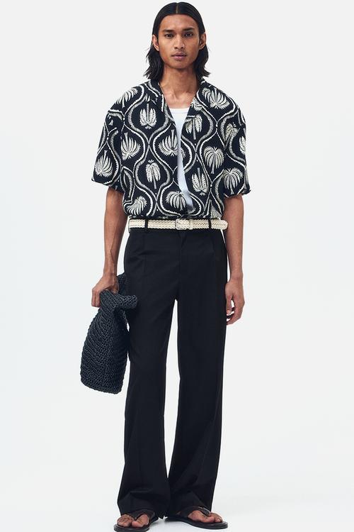 Loose fit tailored trousers - black