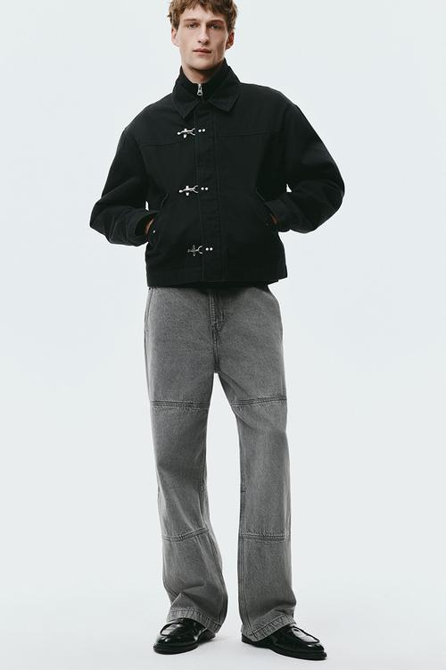 Loose fit worker jeans - grey