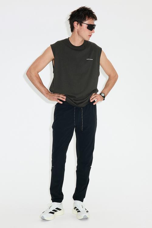 Loose fit sports vest top with drymove™ - dark grey/inner running