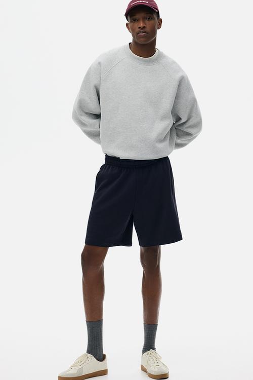 Regular fit sweatshorts - navy blue