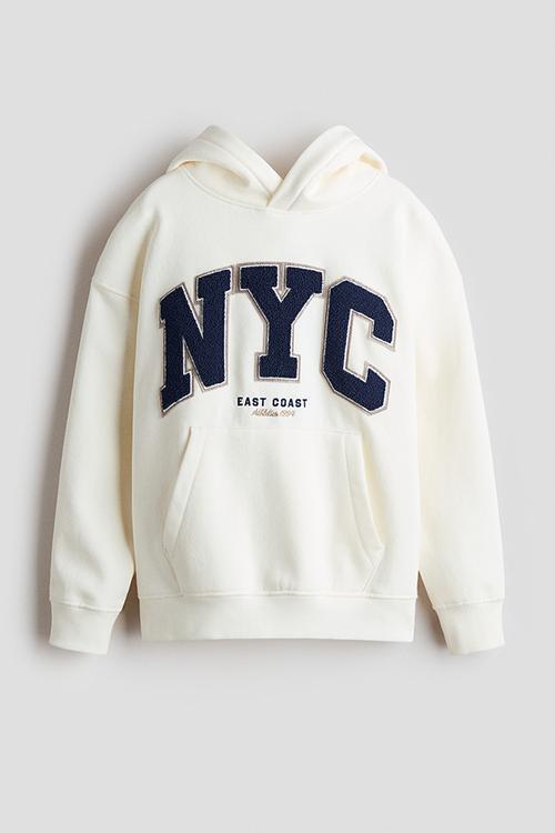 Hoodie - cream/nyc