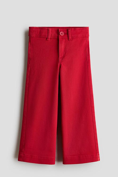 Flared trousers - red