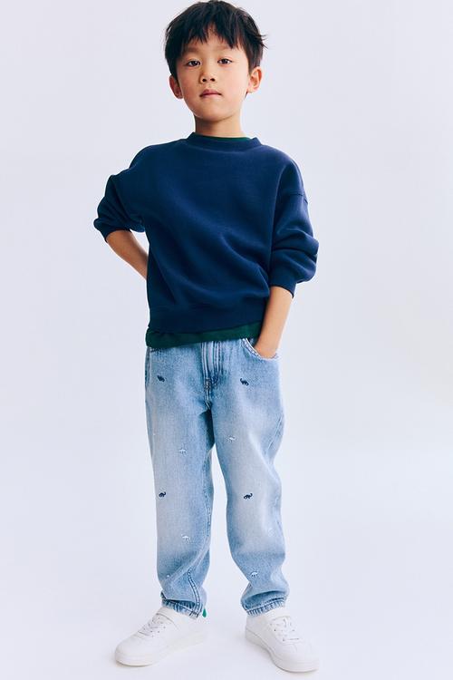 Loose fit jeans - light denim blue/dinosaurs