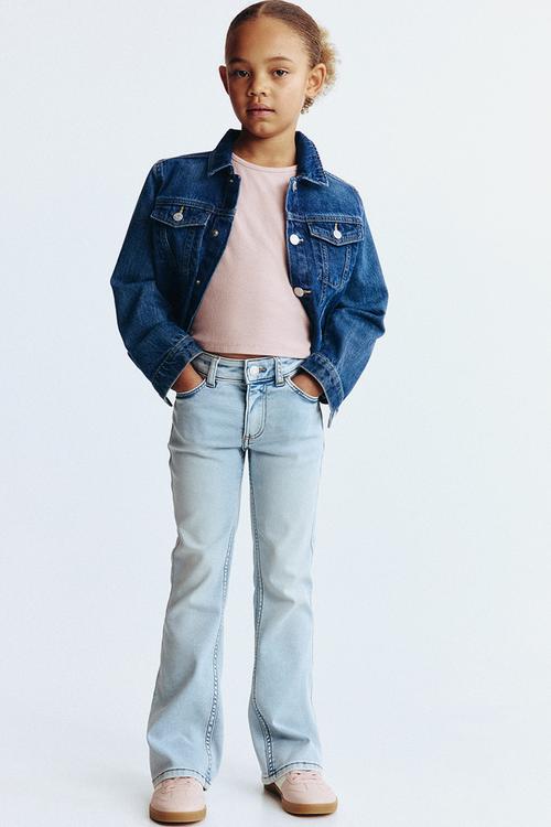 Super soft flared leg jeans - light denim blue