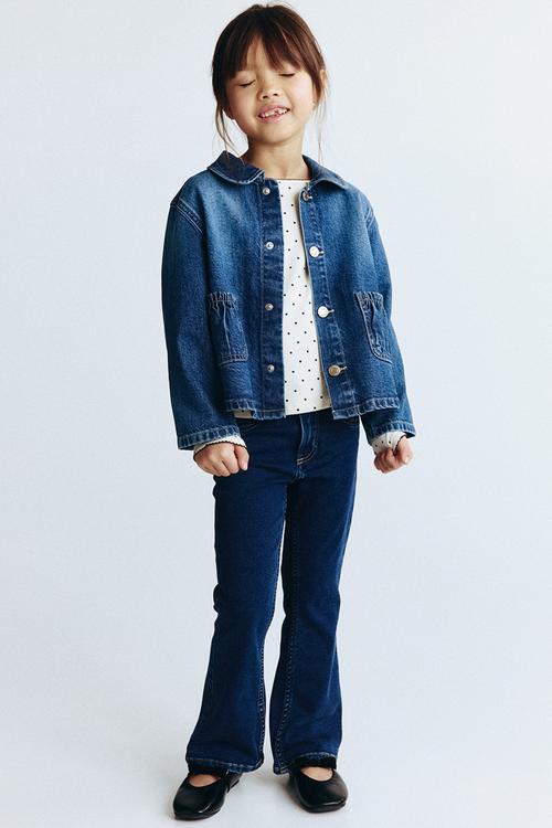 Super soft flared leg jeans - dark denim blue