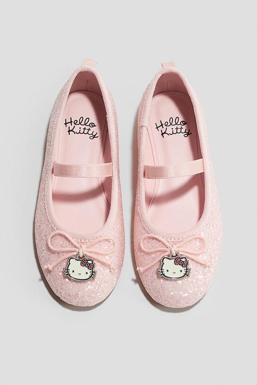 Glittery ballet pumps - light pink/hello kitty