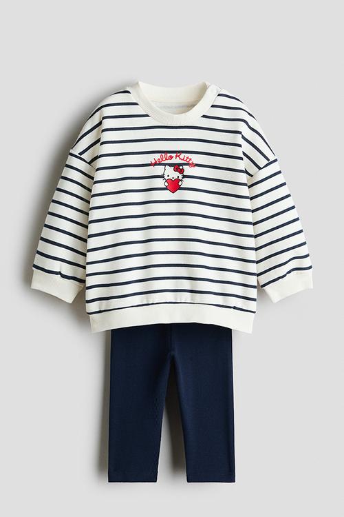 2-piece sweatshirt and leggings set - white/hello kitty