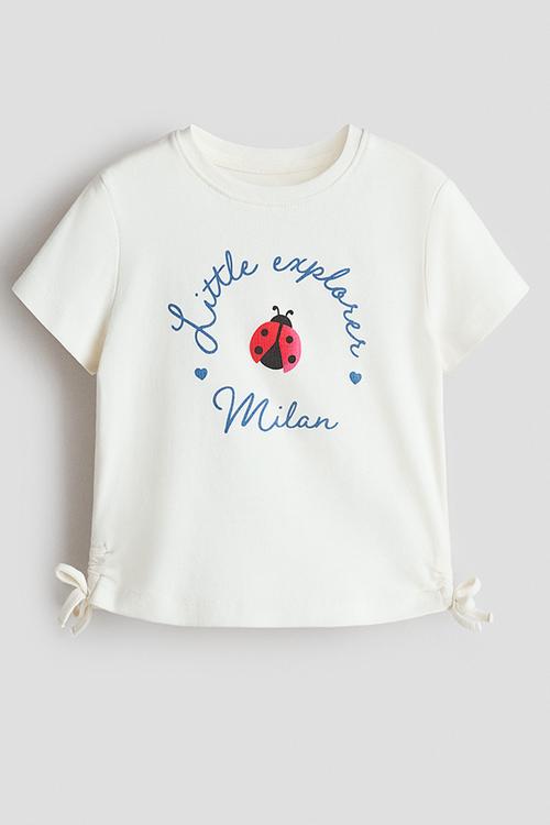 Printed top - cream/ladybird