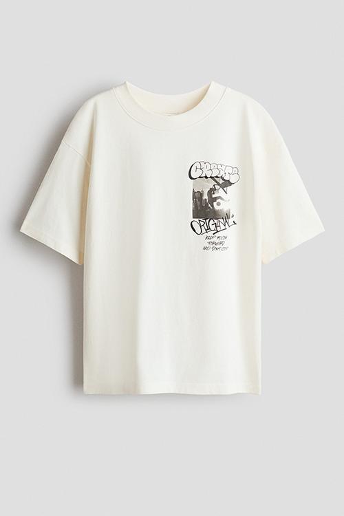Print-motif cotton t-shirt - white/original