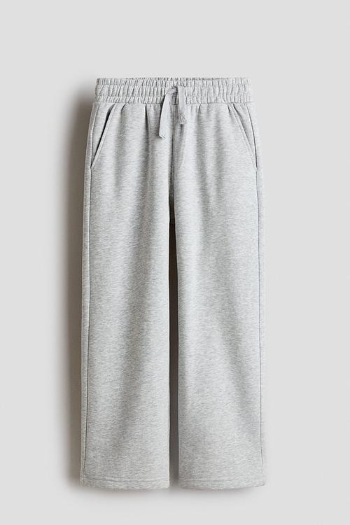Brushed-inside joggers - light grey marl