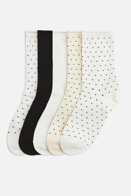 5-pack socks - white/spotted