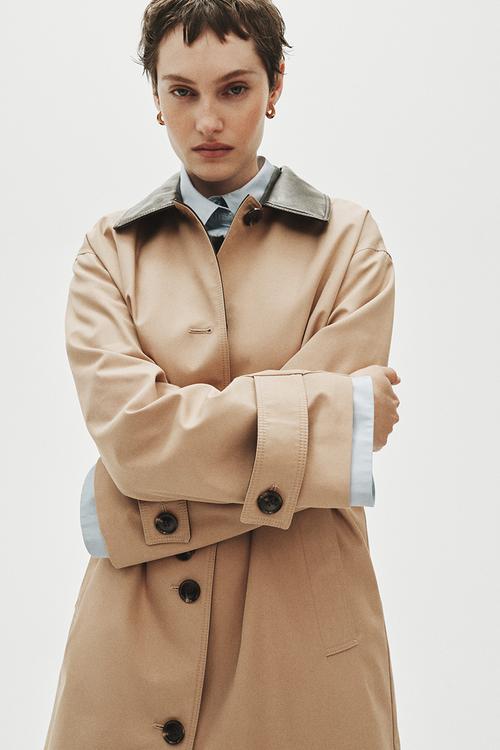Twill car coat - beige