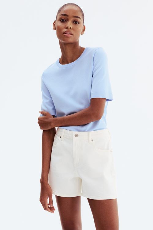 Denim shorts - white