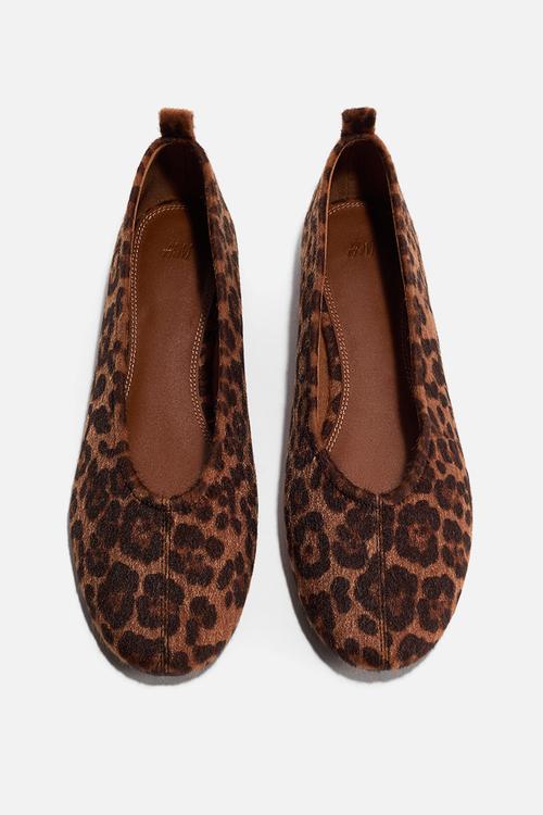Ballet flats - brown/leopard print