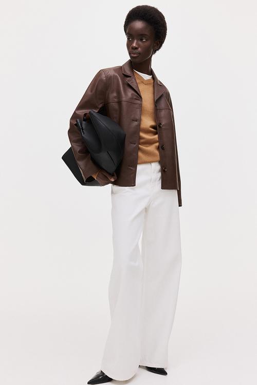 Coated jacket - dark brown