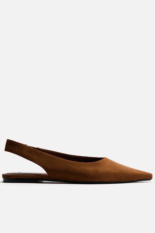 Pointed slingbacks - brown