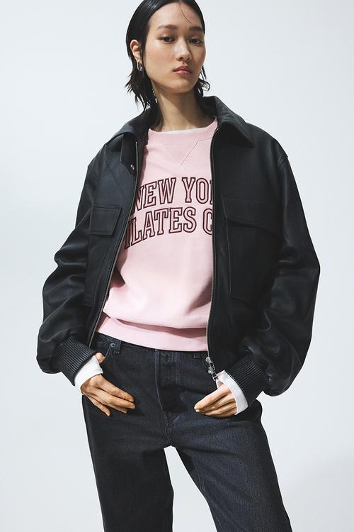 Motif-detail sweatshirt - light pink/pilates