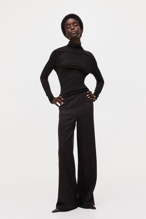 Jersey trousers - dark brown