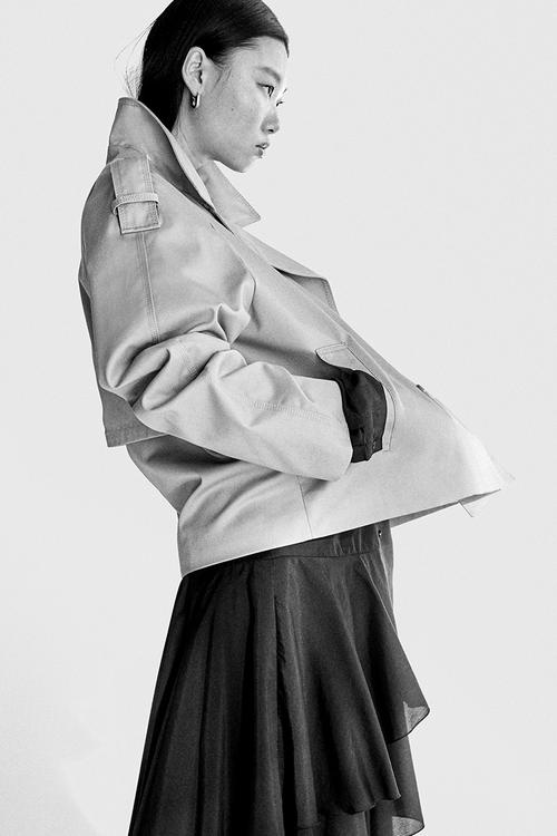 Short trench coat - beige