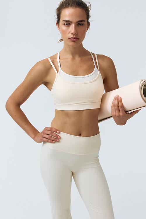 Sports bra with softmove™ - butter yellow