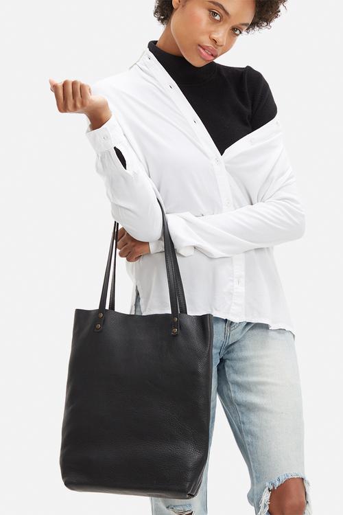 Heidi leather shopper