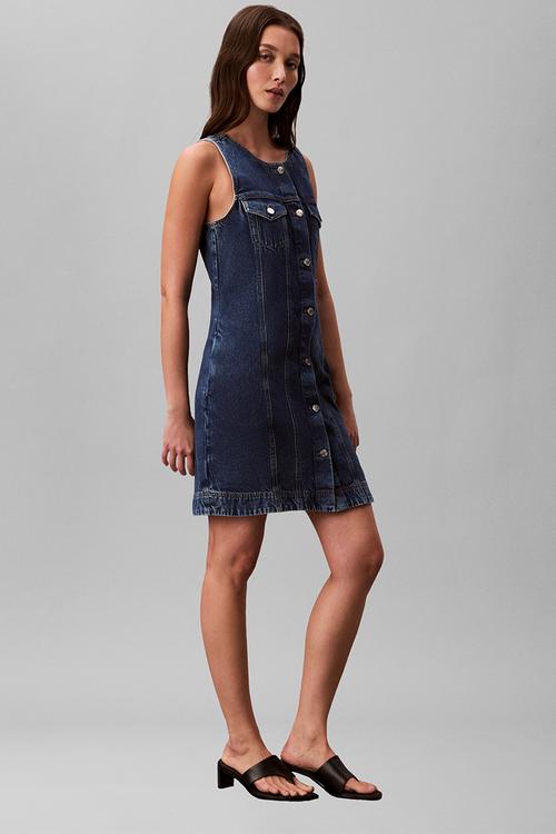 Whs slvls mini trucker dress madden blue - madden blue