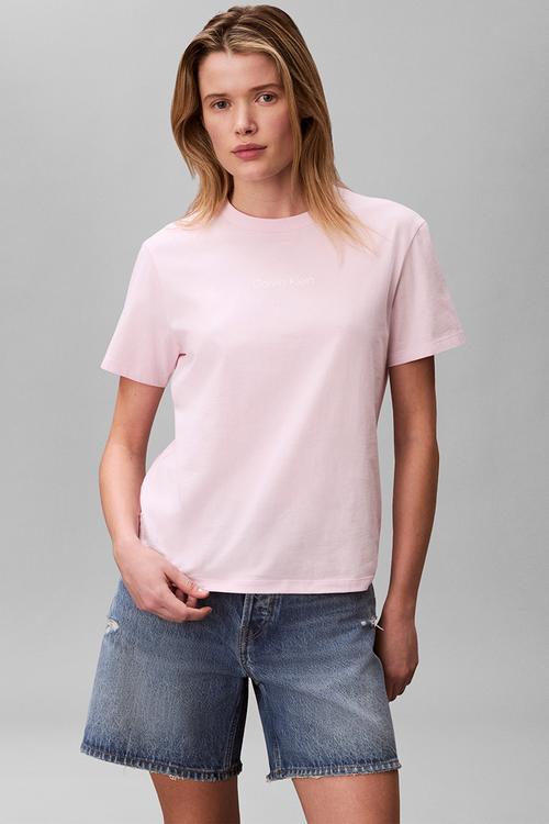 Ss multi logo classic tee - cradle pink