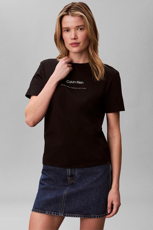 Ss multi logo classic tee - black