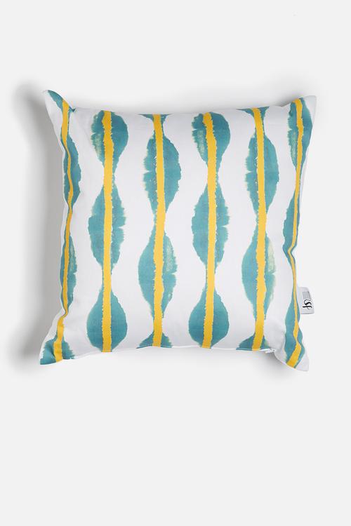 Ikat printed cushion