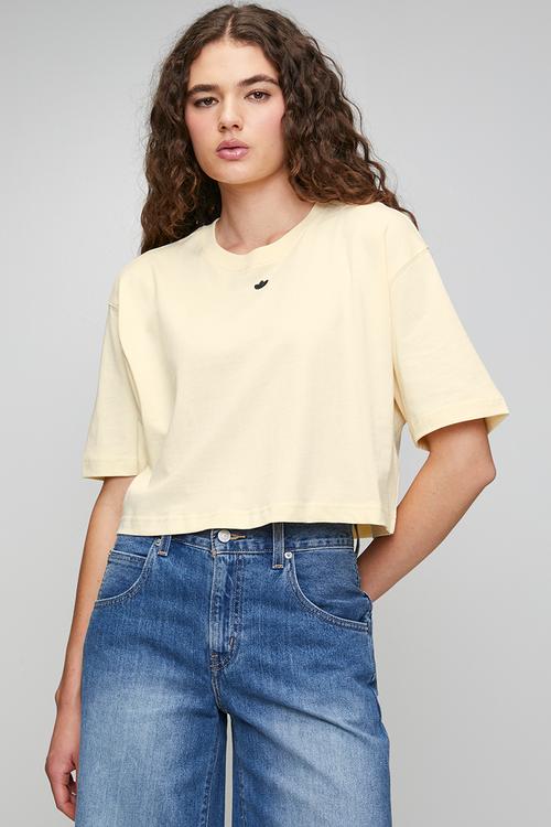 Ess Crop Tee W S26 - Warm Vanilla