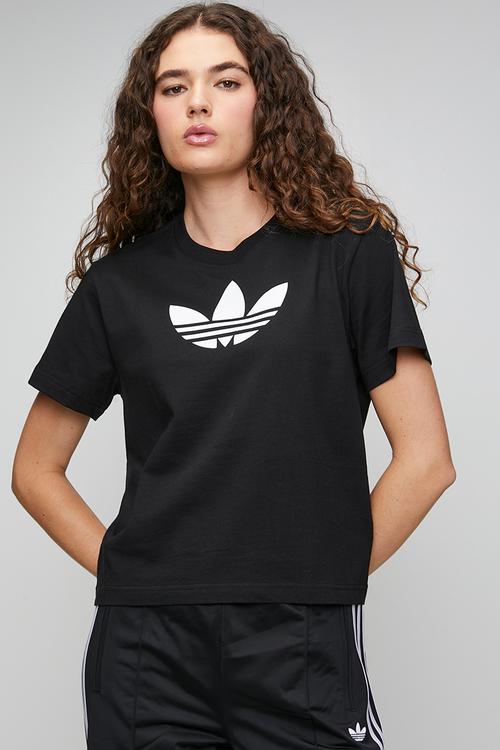Trefoil Boxy T W - Black/White