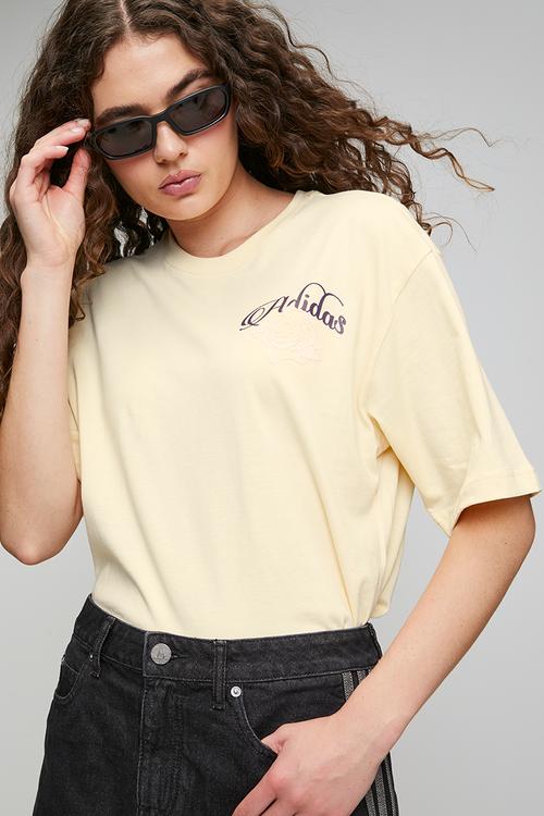 Ss Flower Tee W - Warm Vanilla