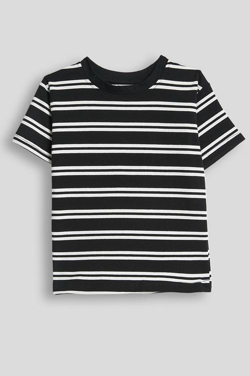 Crew neck tee - black/white stripes