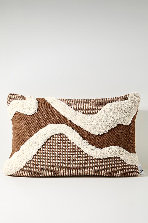 Contour Woven Tufted Cushion Cover - Mustard