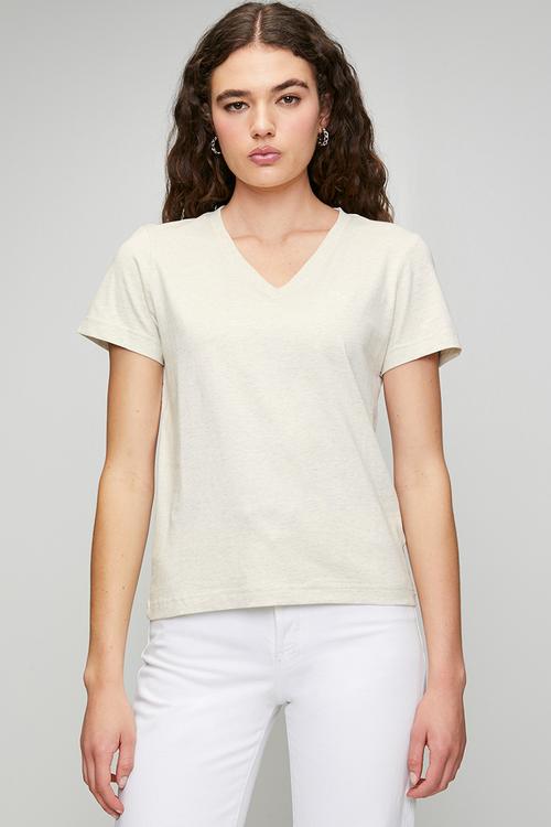 Ss monogram vnk tee - ba01 grey heather