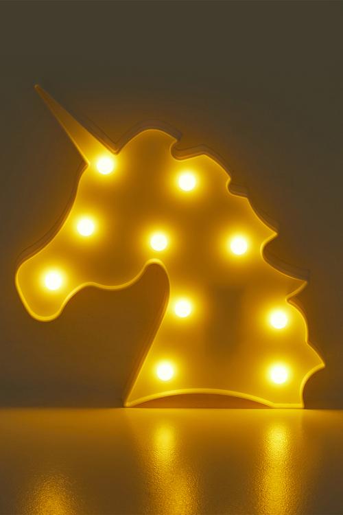 Unicorn-shaped night light - white