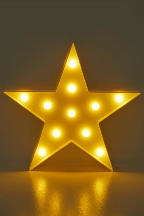 Star-shaped night light - white